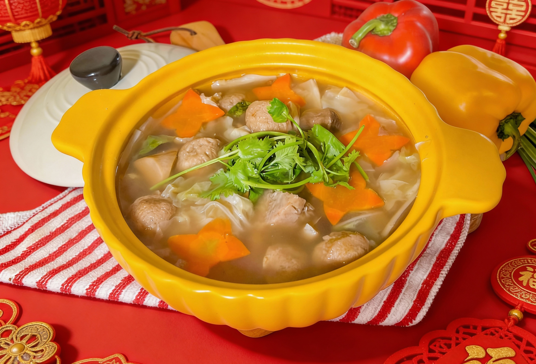 巧食家十二珍寶蔬菜養生鍋-全素火鍋湯底