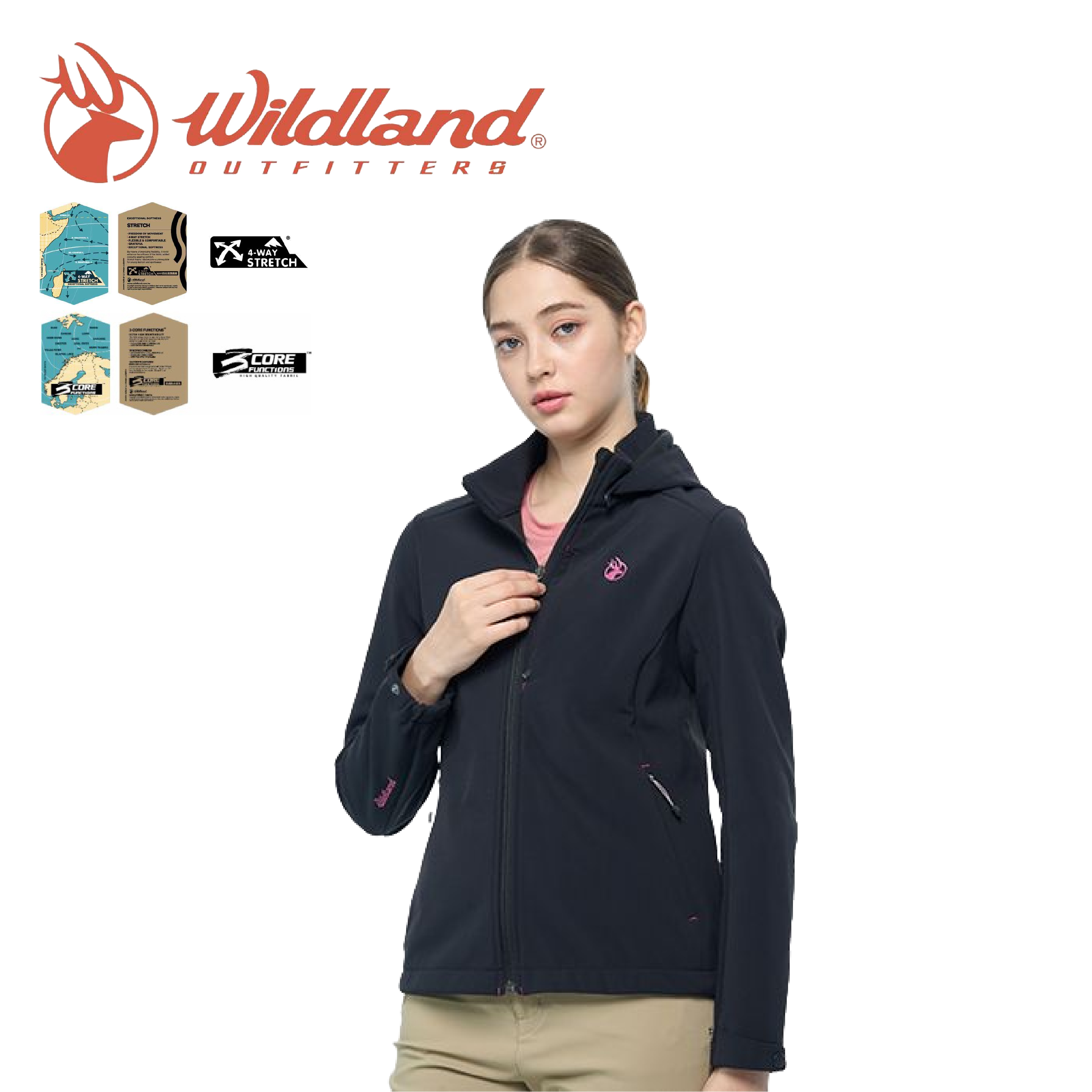Wildland 荒野 防風防潑三層貼保暖外套 女款 (2色) 04W02915
