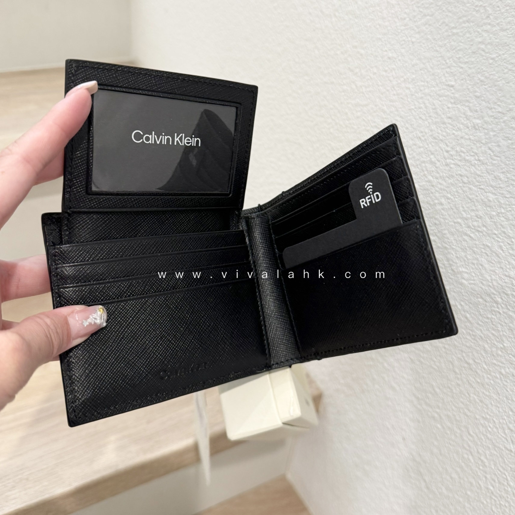 Calvin Klein - 男裝銀包 (卡套可拆出) (十字皮) (4D1013G)