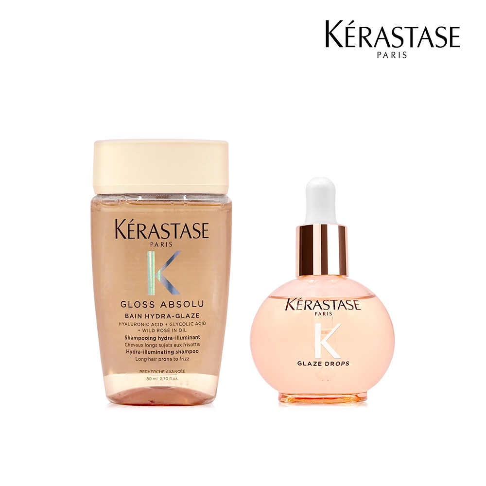 Kerastase 巴黎卡詩 釉光香頌玫瑰護髮組 (護髮精油45ml+洗髮精80ml)
