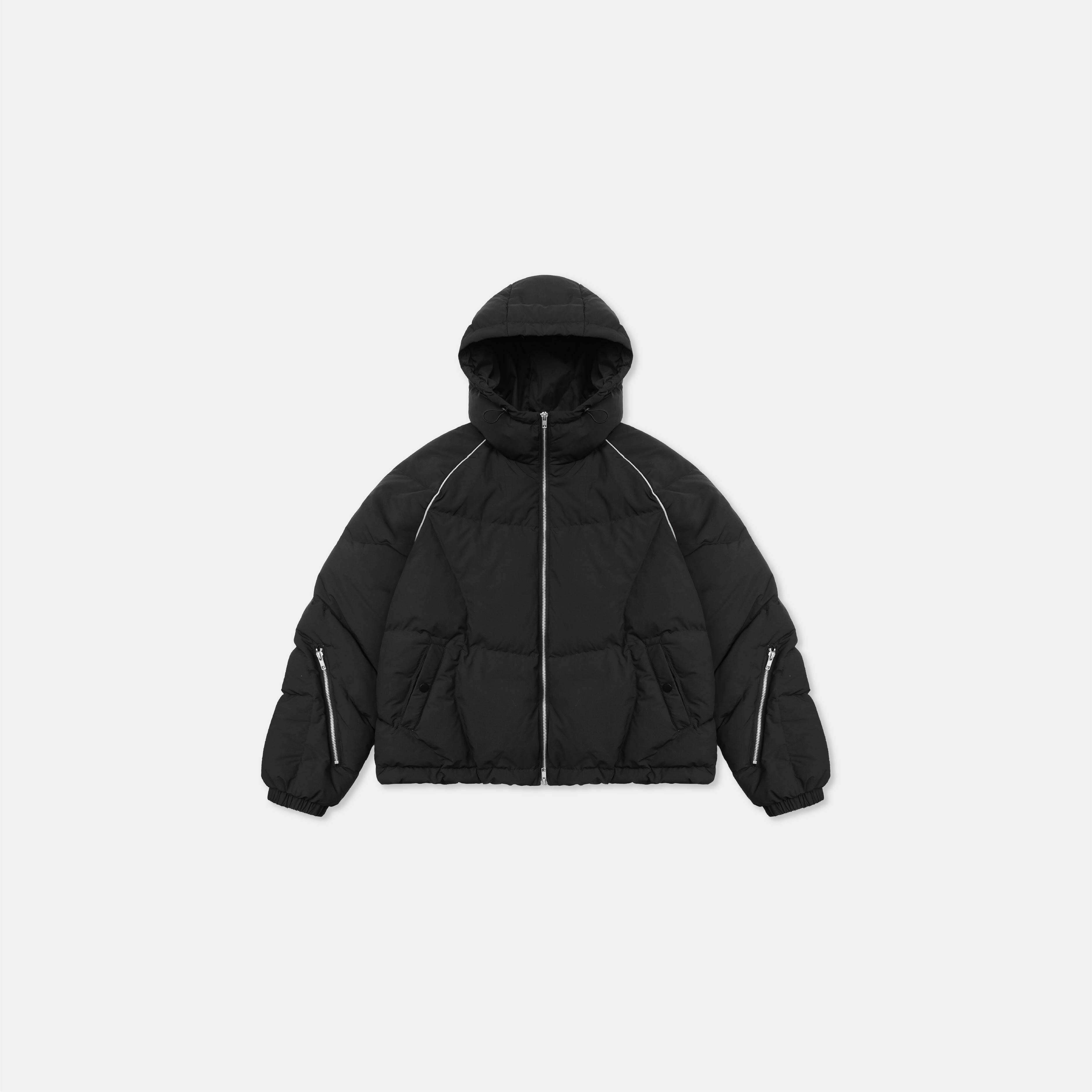 SIMON MADE OW-2506 寒域裝甲 反光 出芽 短版 蓬鬆 連帽外套