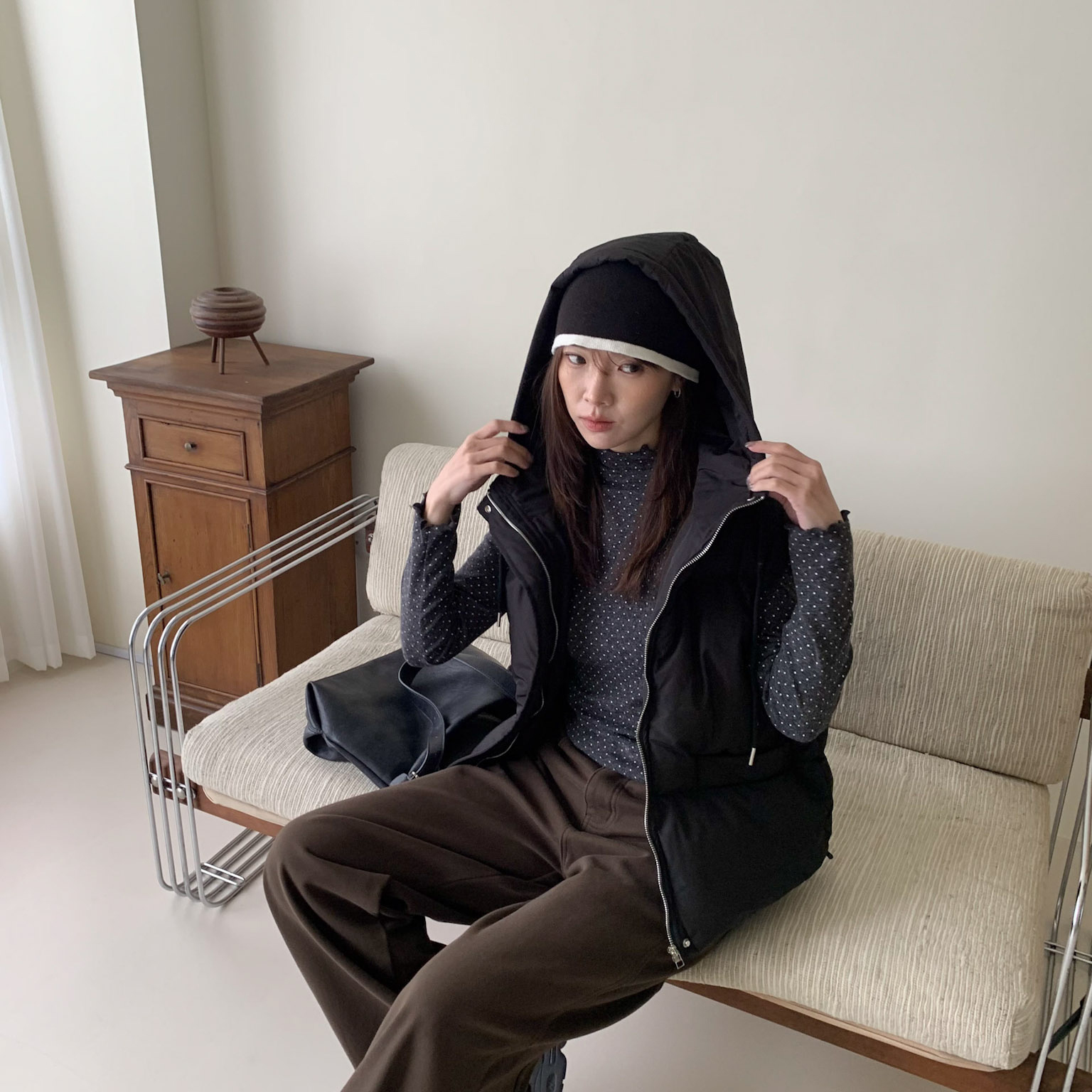 ISA_不多不少剛剛好! 小雪人鋪棉連帽背心_51101