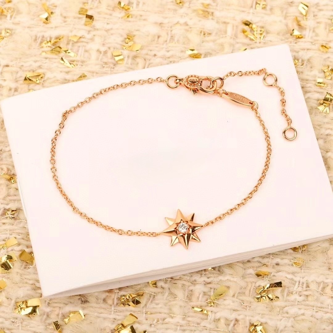 18k”Dr Étoile des Vents玫瑰金八芒星高奢定製手鍊