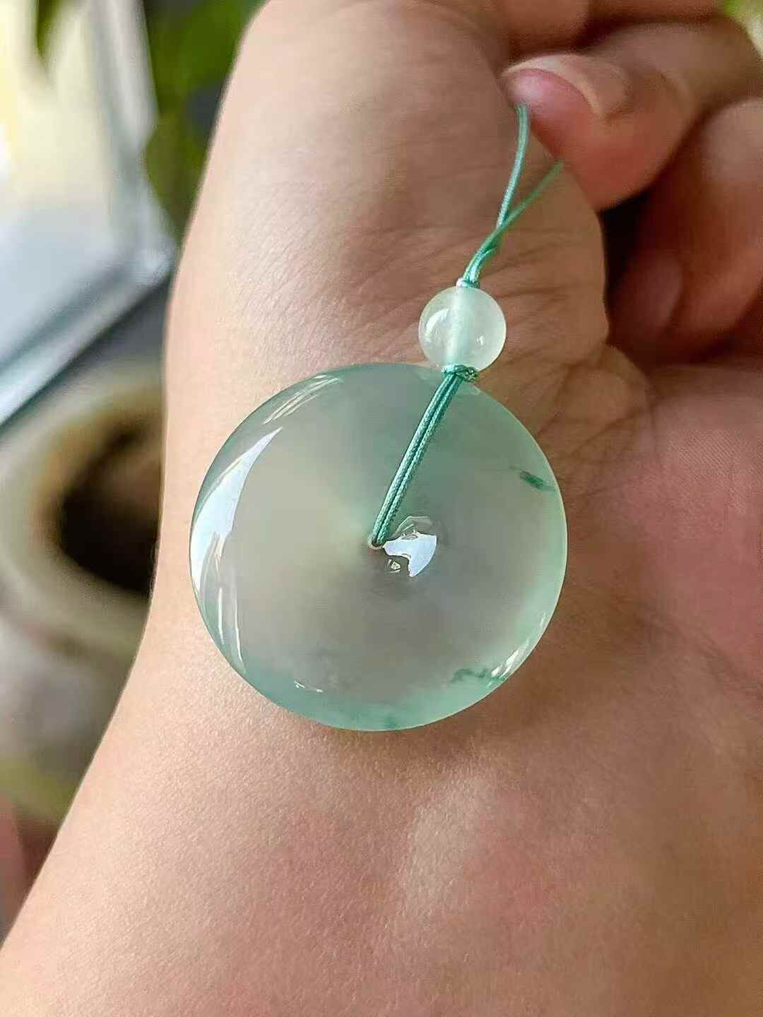 翡翠平安扣 (26.8mm直徑),天然翡翠A玉, 緬甸玉, Jade, Jadeite