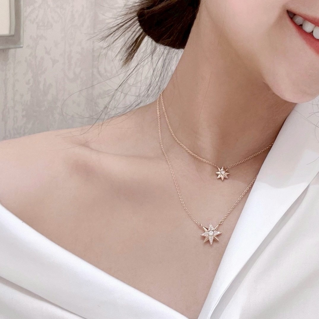 18k”Dr Étoile des Vents玫瑰金八芒星高奢定製項鍊