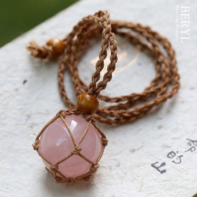 ＃母娘開光加持-粉水晶球吊飾