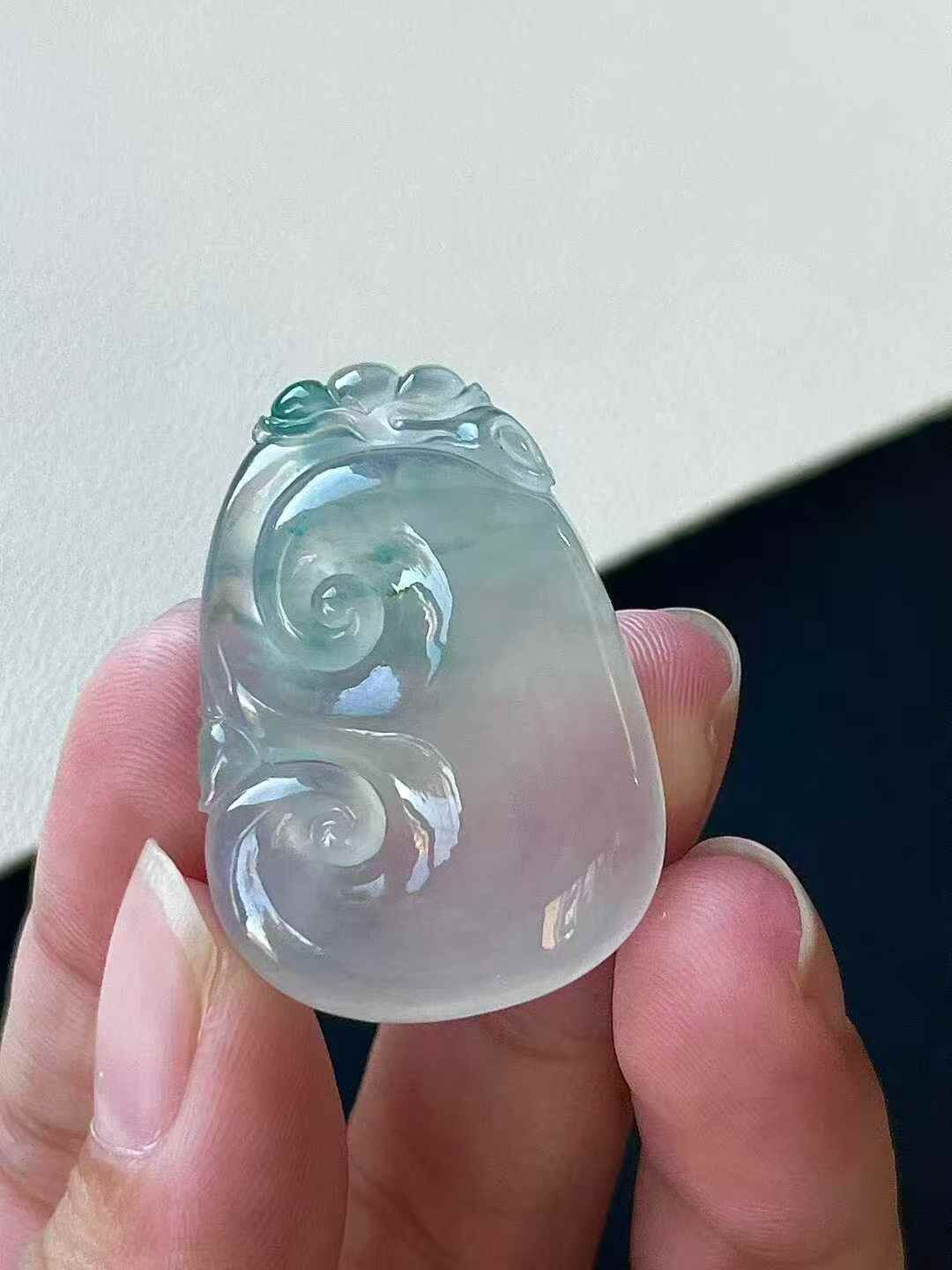 翡翠如意,天然翡翠A玉, 緬甸玉, Jade, Jadeite