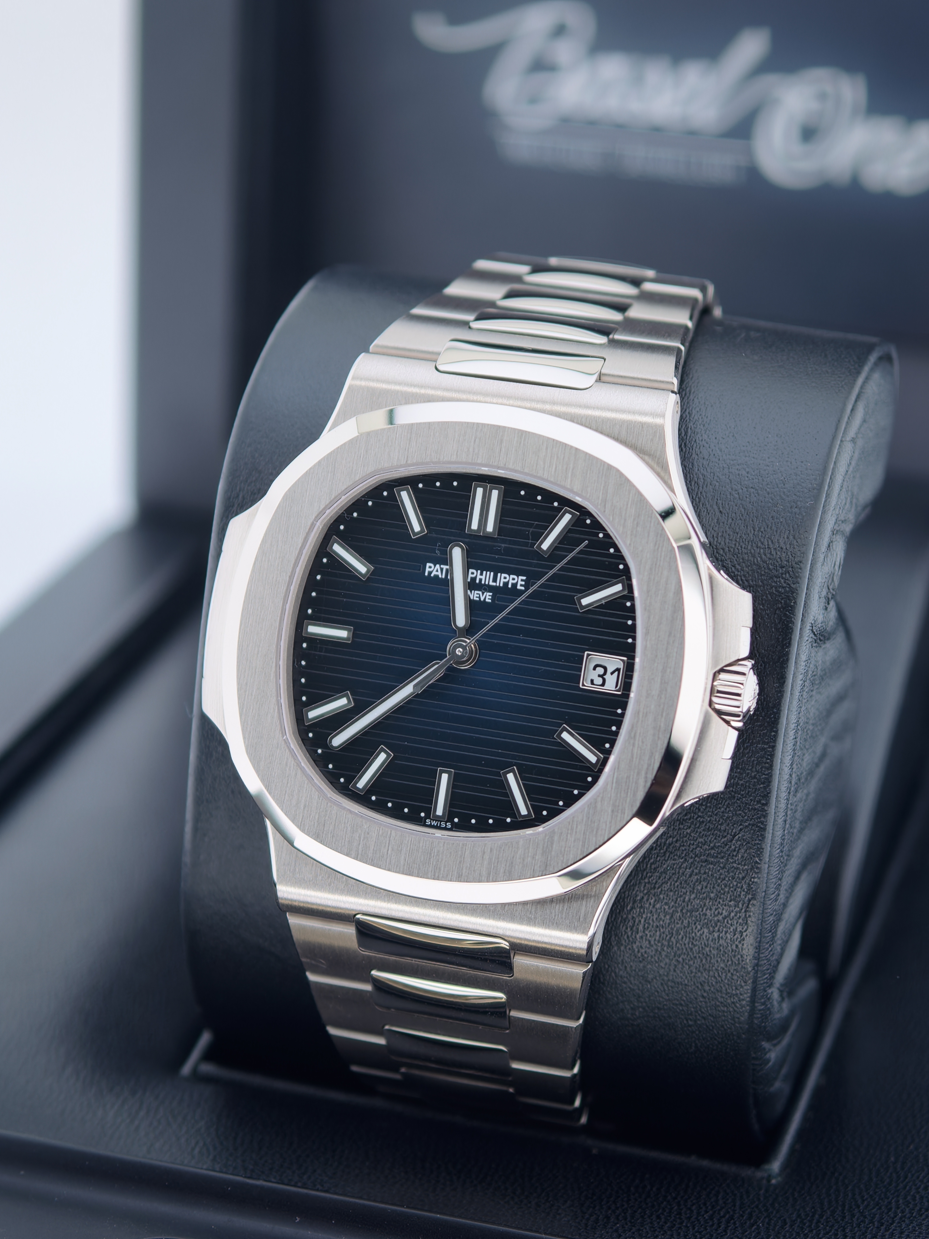 5811/1G-001 百達翡麗NAUTILUS藍色面白金自動上弦41毫米腕錶