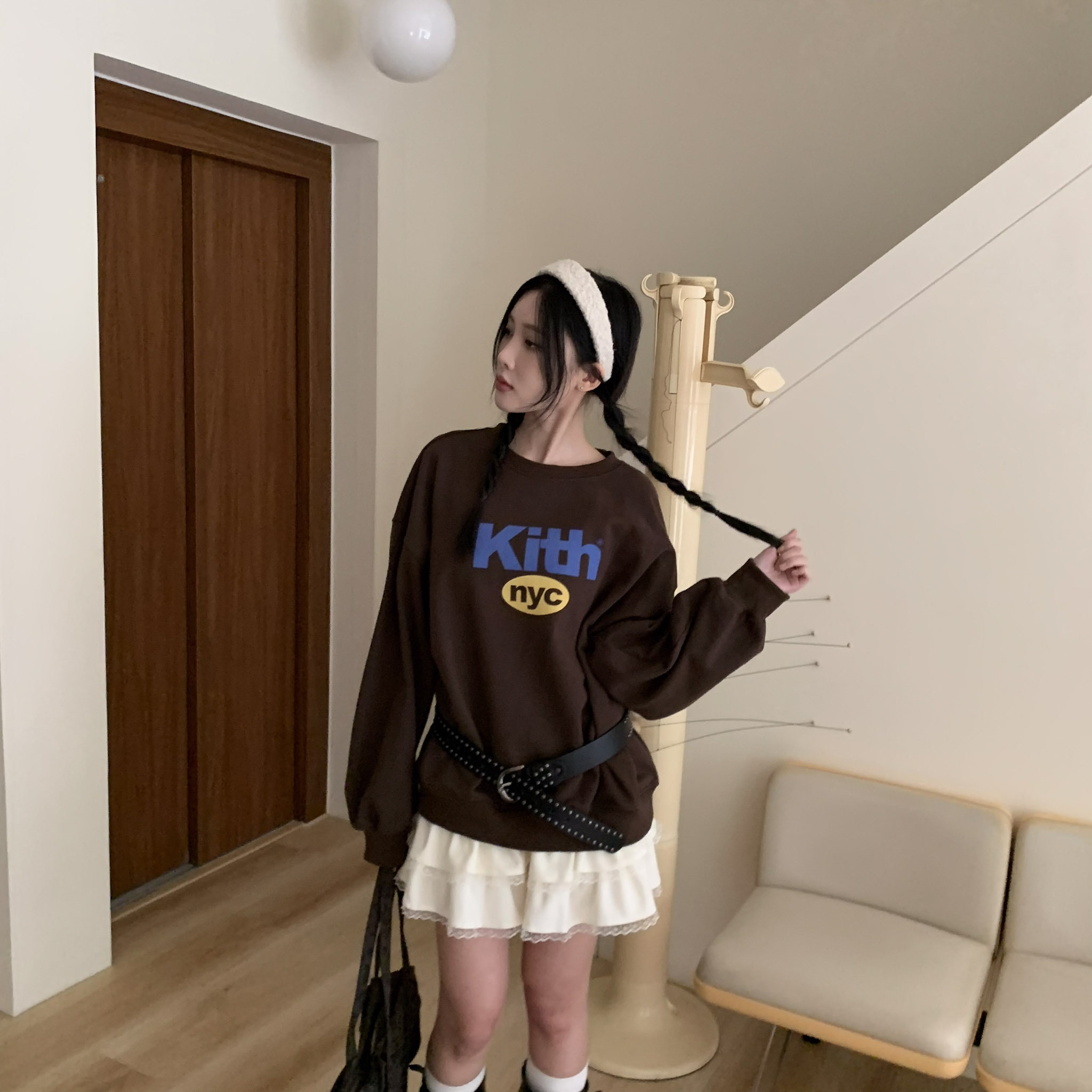 ISA_cozy vibes! 撞色字母寬鬆大學TEE_51152