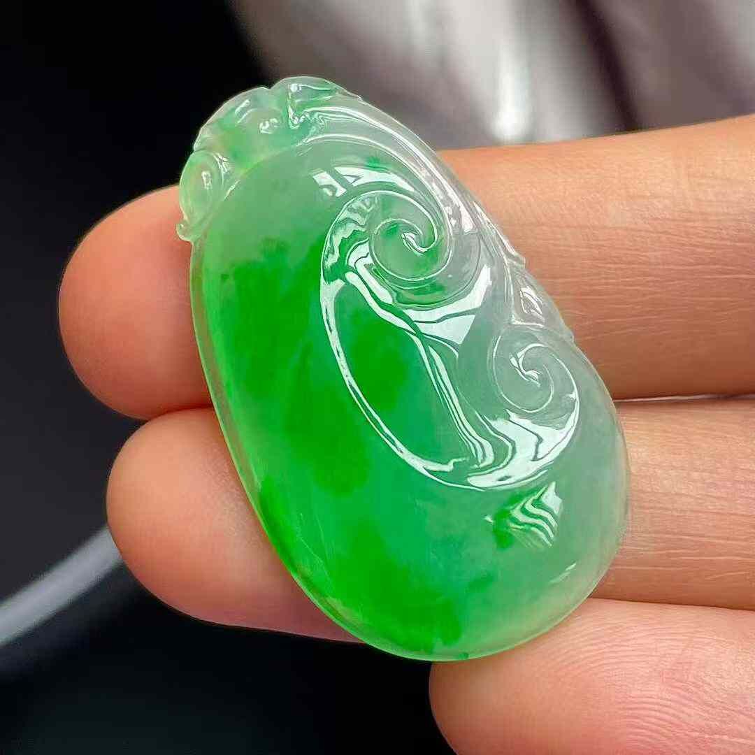 翡翠冰陽綠如意,天然翡翠A玉, 緬甸玉, Jade, Jadeite