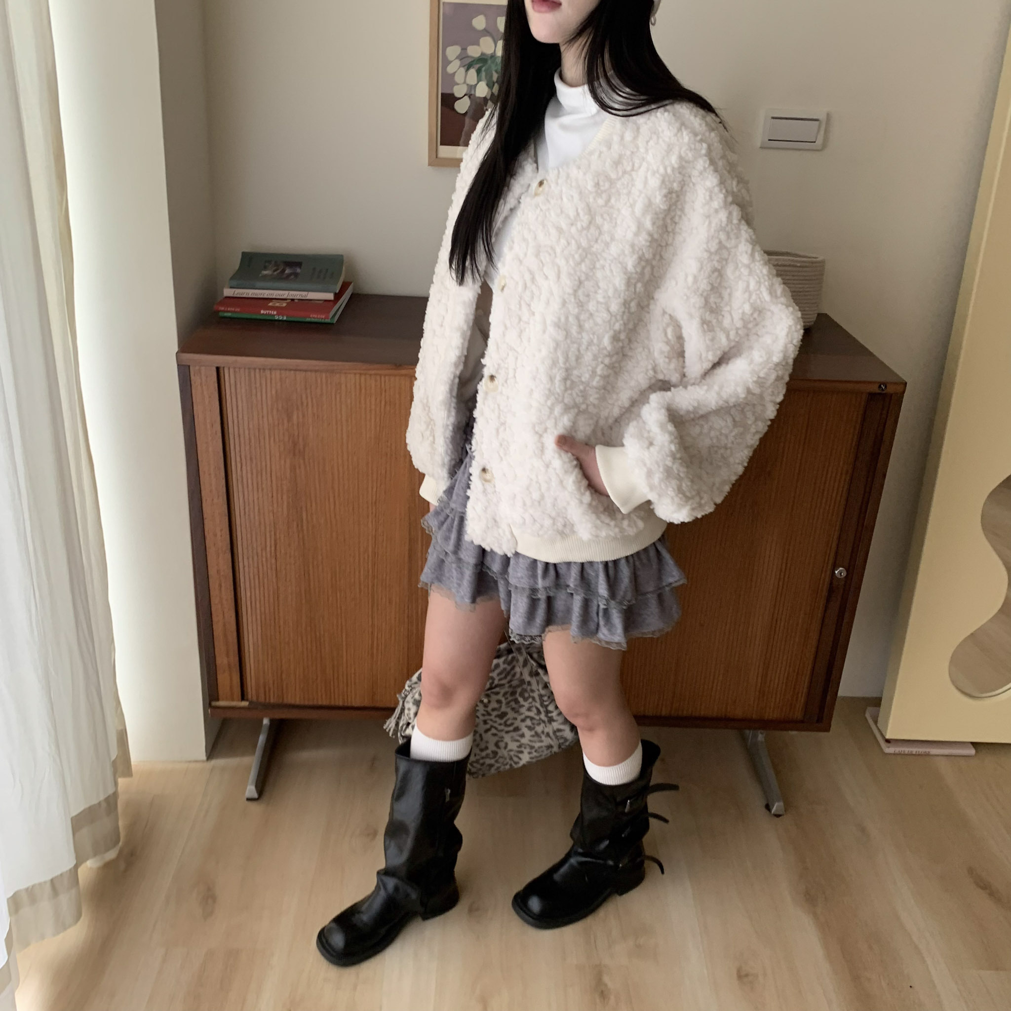 ISA_藏不住的可愛! 超保暖熊寶寶排釦外套_51171