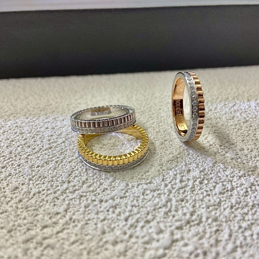 18k Bo”｛羅緞滿鑽雙層｝高奢定製戒指