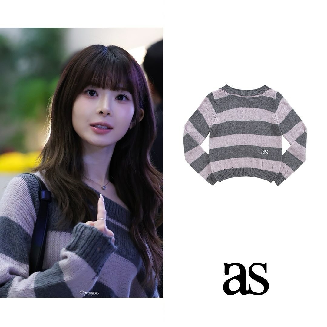 ASON SORI OFF STRIPE KNIT