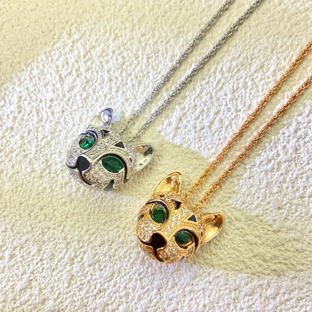 18k”Bo Fuzzy豹貓高奢華珠寶系列項鍊