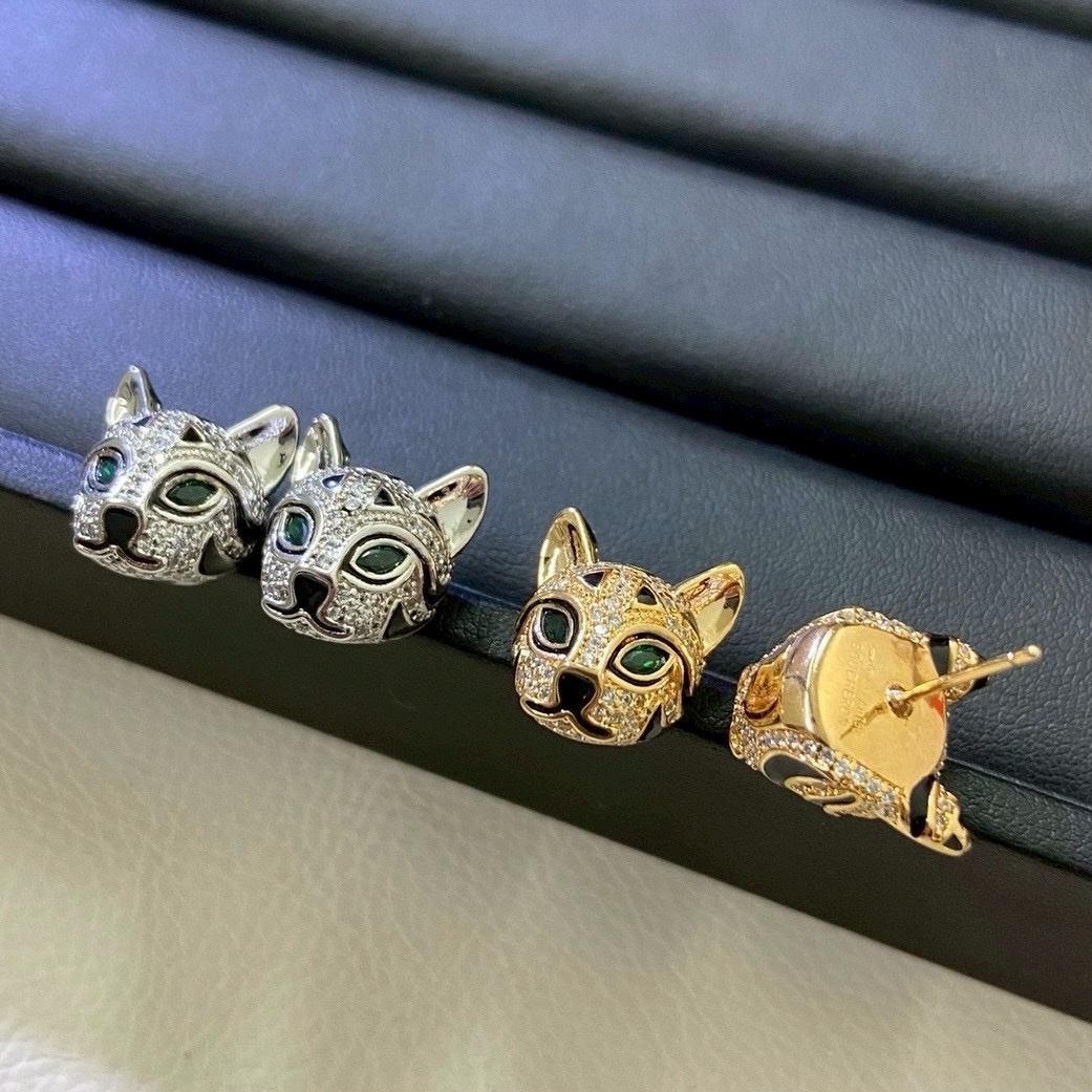 18k”Bo Fuzzy豹貓高奢華珠寶系列耳釘
