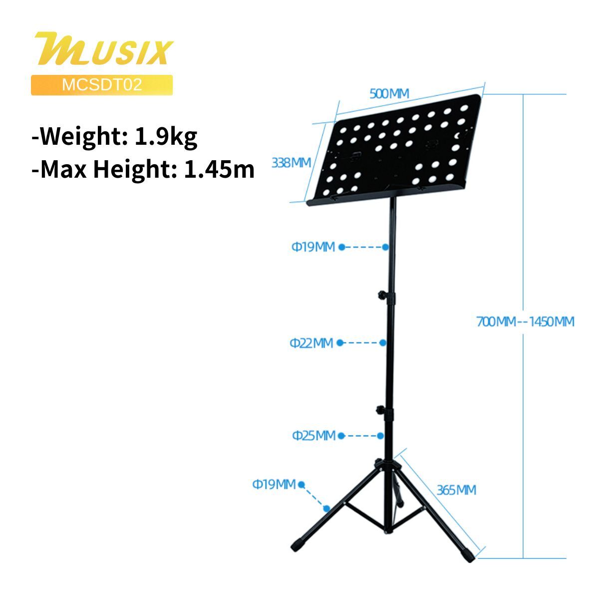 MUSIX MCSDT02 折疊便擕式(可放Ipad)琴譜架