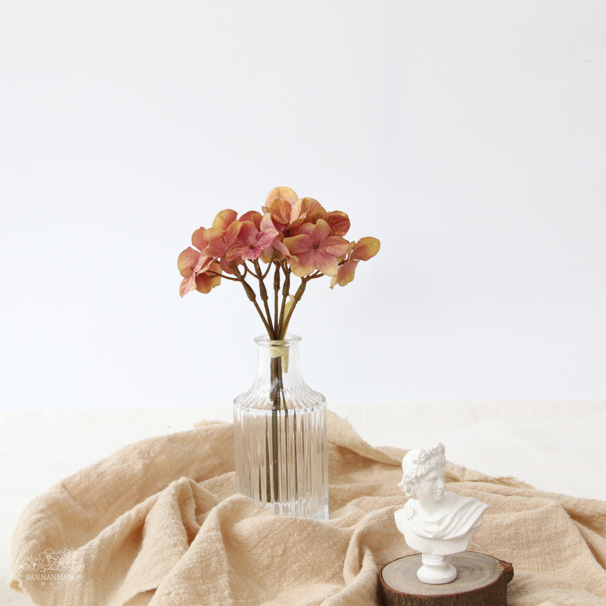 人造花 乾燥色繡球束 2色