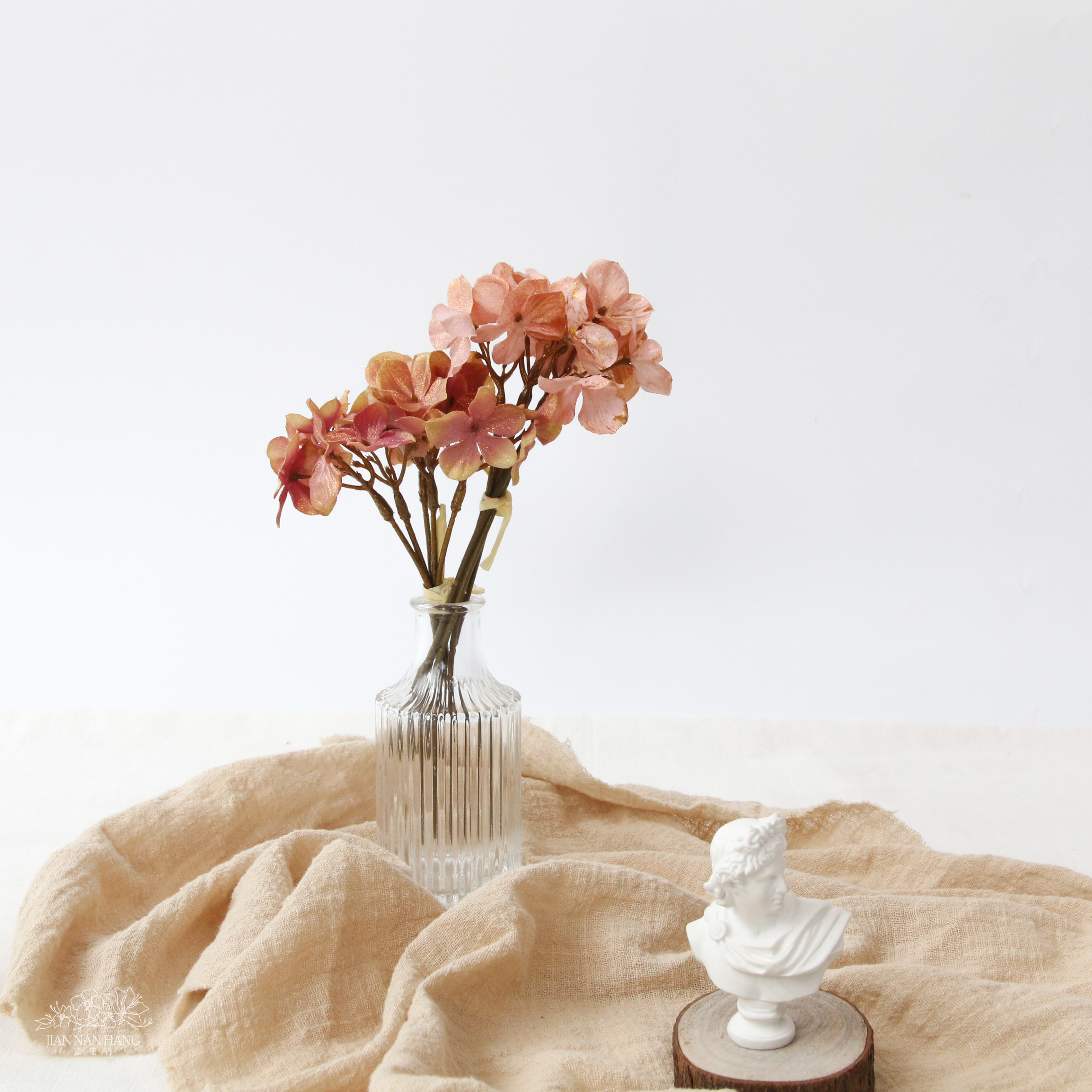 人造花 乾燥色繡球束 2色