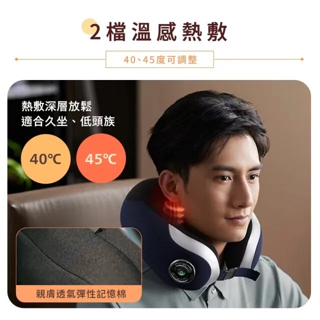 飛利浦 Philips    PPM-3502DB/90‧無線頸部按摩器‧熱敷四手抓握揉捏‧USB-C充電‧香港行貨,原廠2年保養‧