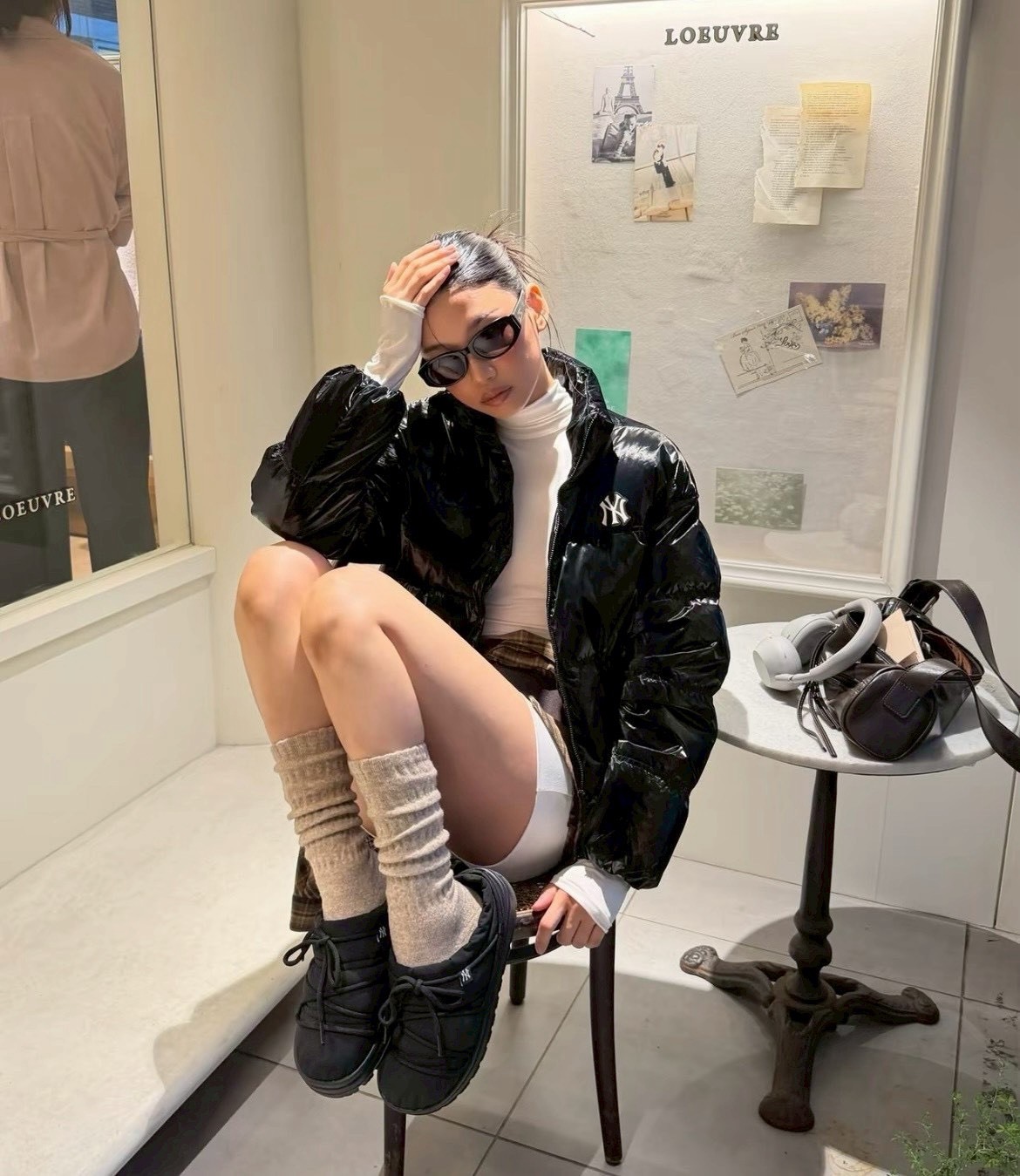 【韓國連線】MLB 鋪棉綁帶毛絨穆勒鞋 2色 3AWBCPL56