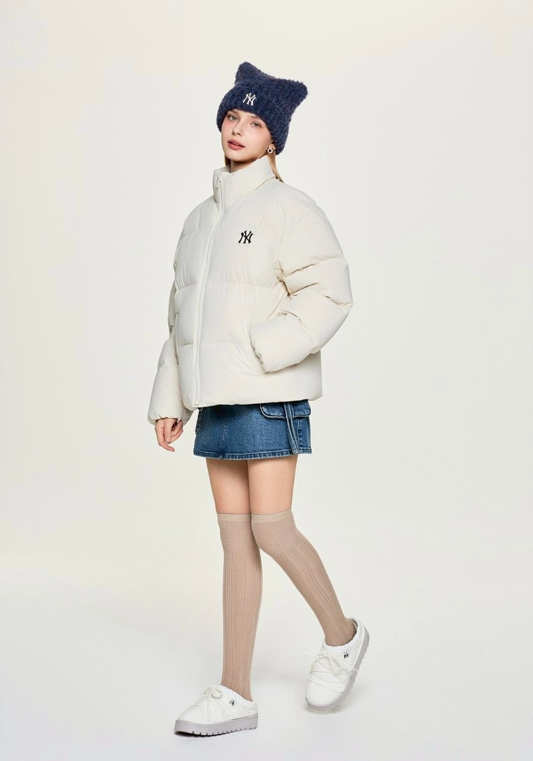 【韓國連線】MLB 鋪棉綁帶毛絨穆勒鞋 2色 3AWBCPL56