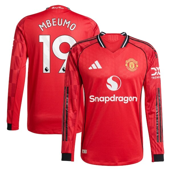 2025 Manchester United Authentic LS Home Shirt with Nameset