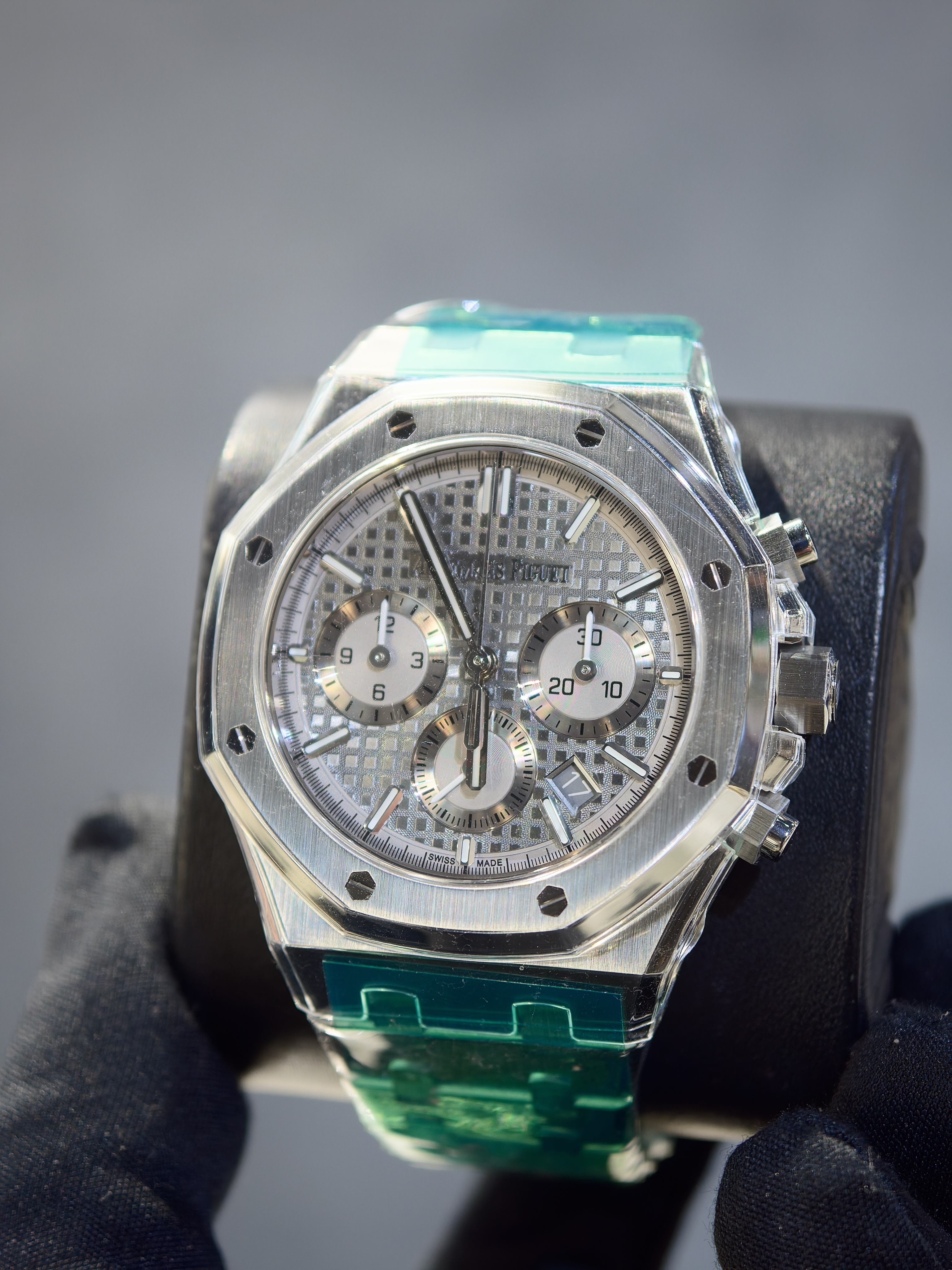 BRAND NEW AUDEMARS PIGUET 26715ST.OO.1356ST.02 26715 26715st SILVER DIAL STEEL ROYAL OAK SELFWINDING CHRONOGRAPH 38mm