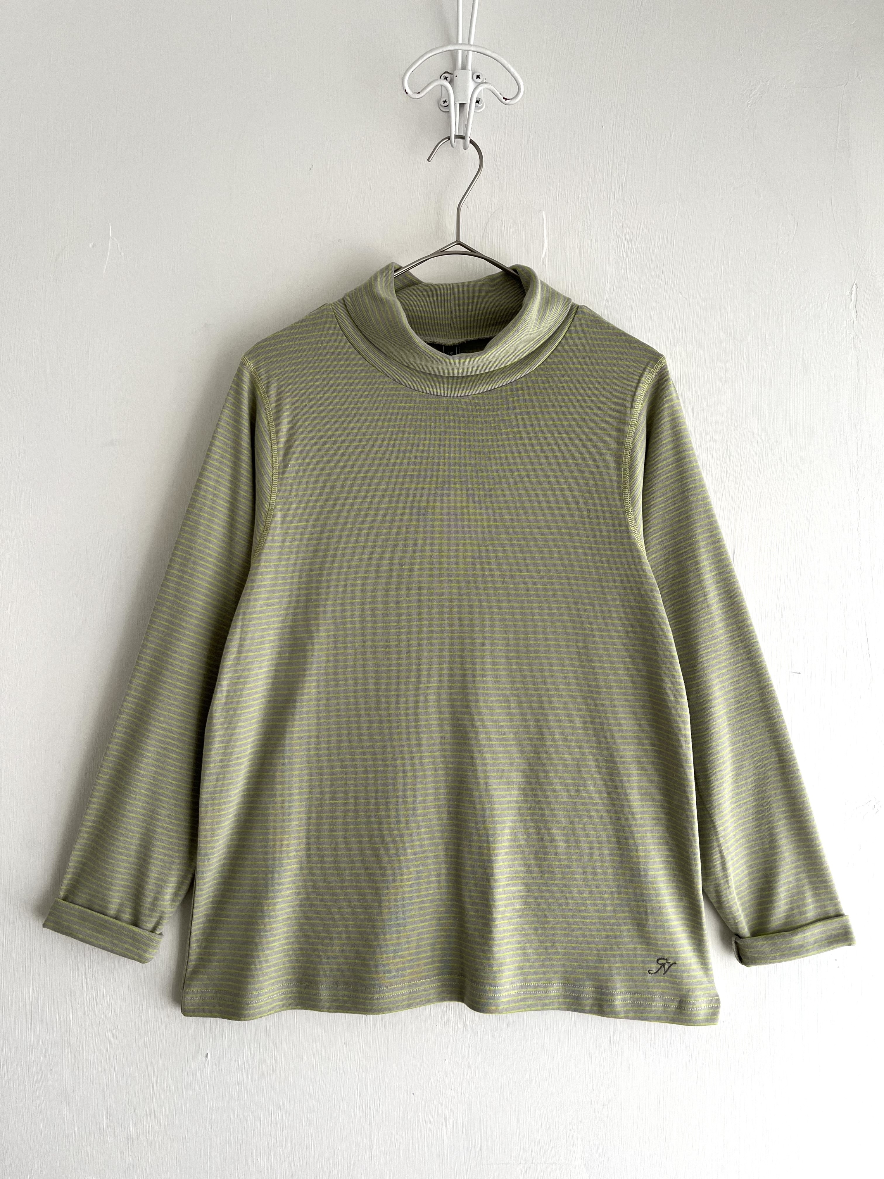 NORTERN TRUCK綠色橫間樽領打底