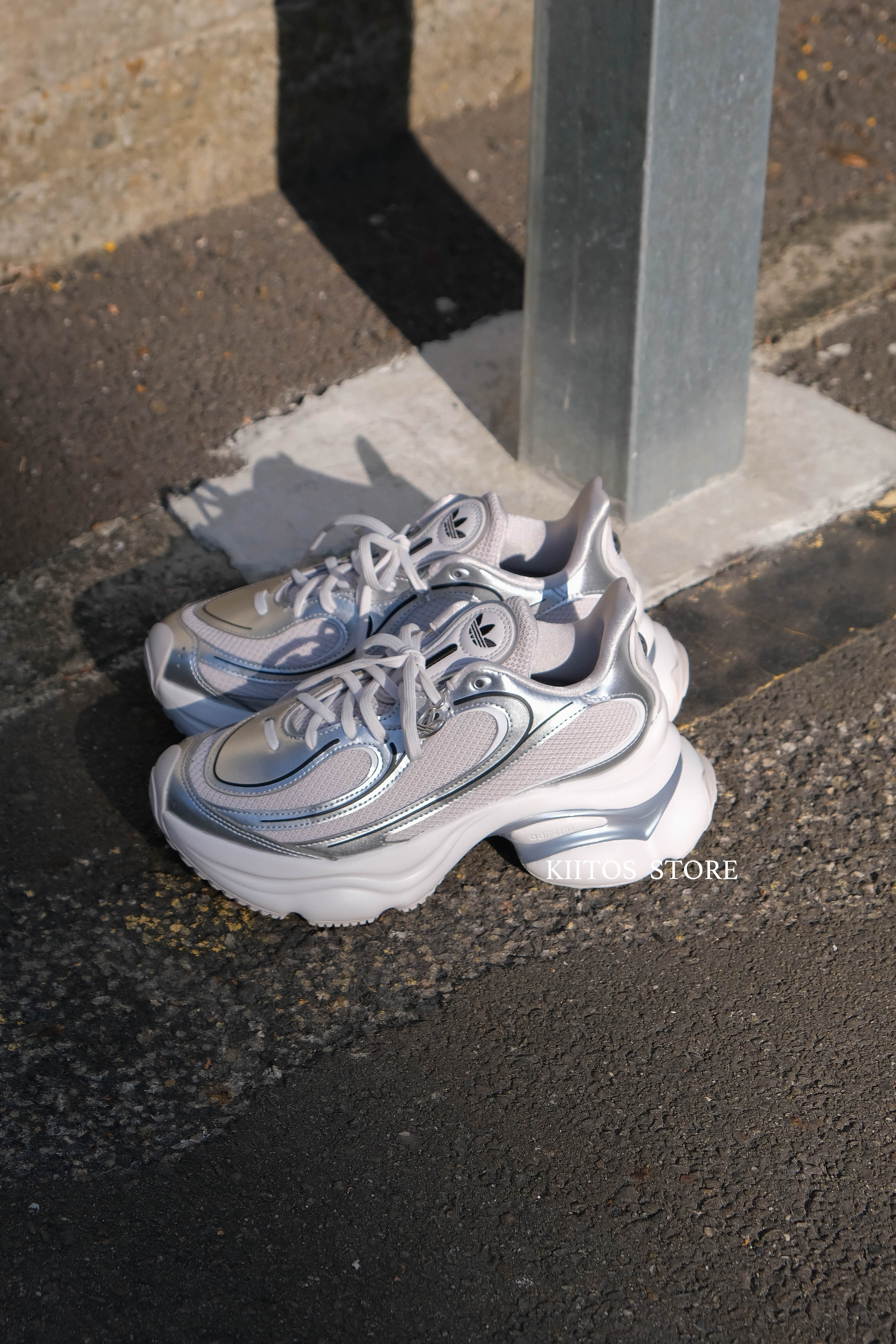 Adidas Originals Ozvenuz W 增高老爹鞋酷銀白KI0557