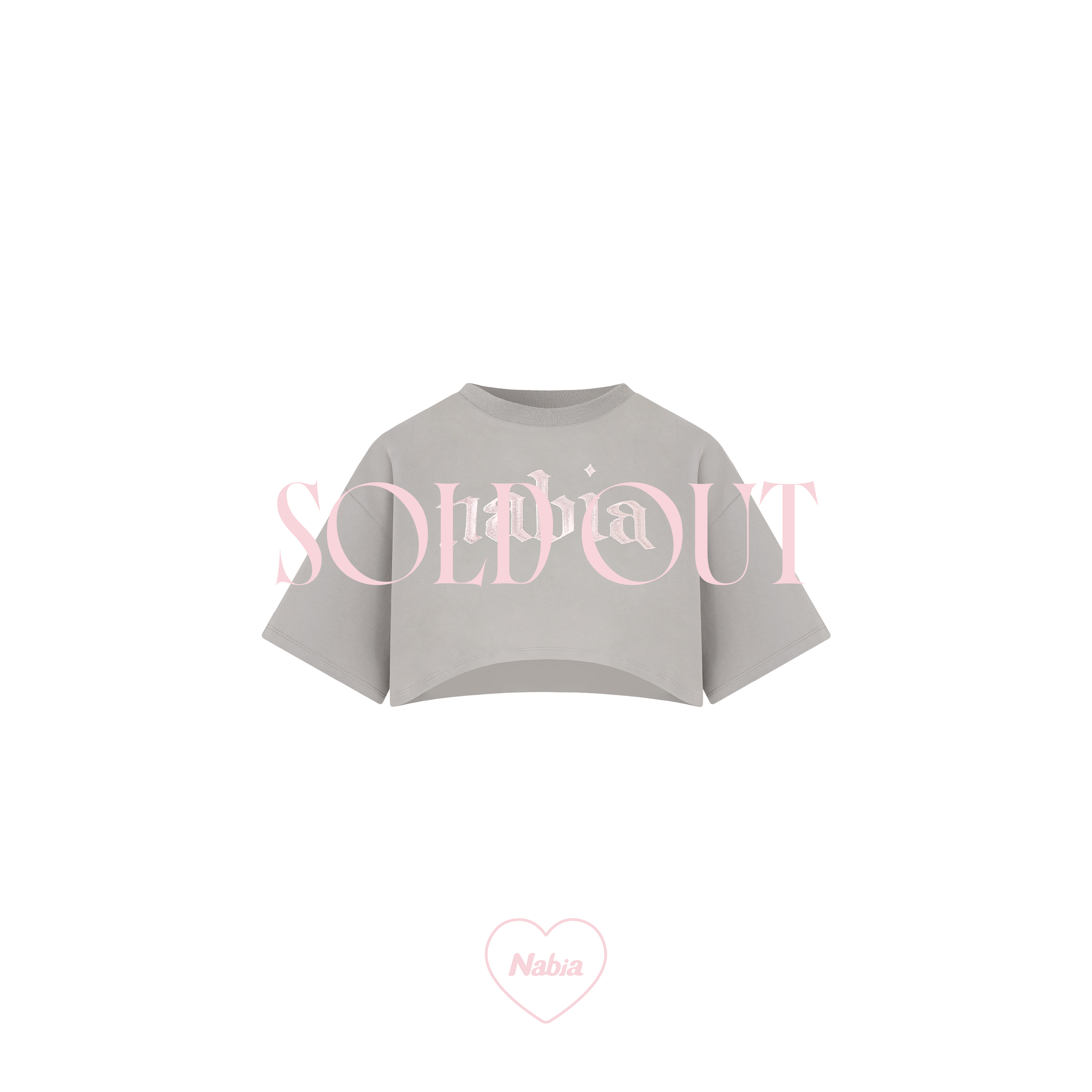 美式短版修身短踢 - 灰粉