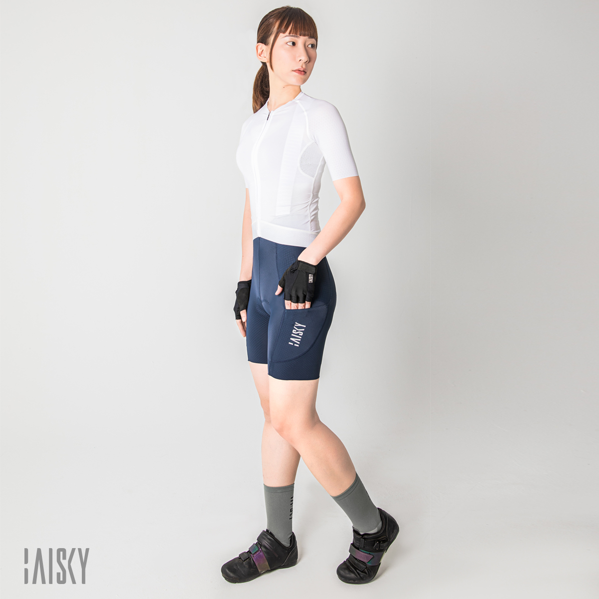 女款空力短車衣 潔淨6.0 白