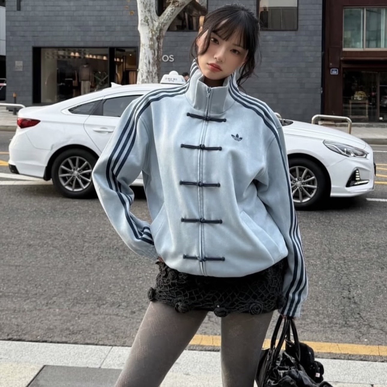 ADIDAS ORIGINALS CTT 3.1 SOFT 天空藍 新中式 唐裝 外套 長袖 夾克 愛迪達 KT3846