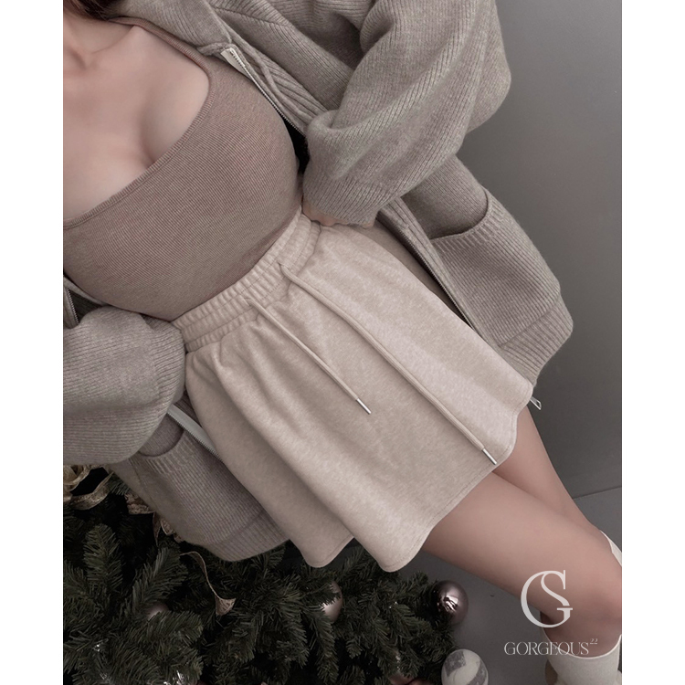 G9735 「自訂款'牛奶羊絨保暖不顯臀褲裙」