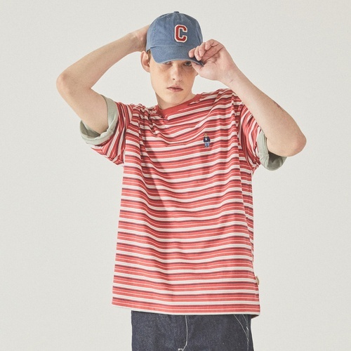 【現貨】WHO A U LL0921282 間條短袖上衣