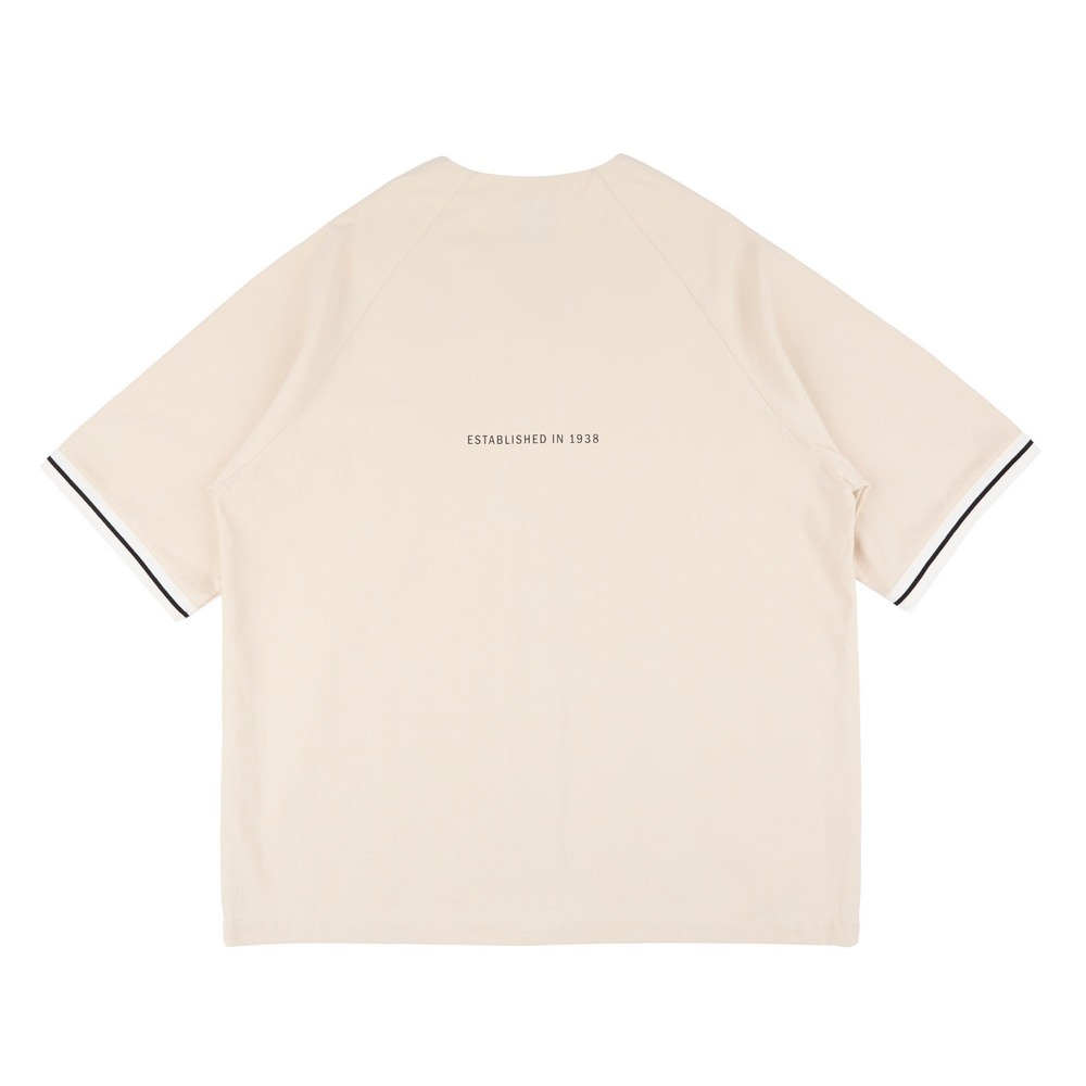 男女款 KANGOL TEE 杏色 英國 袋鼠 休閒 復古 棒球衣 襯衫 短T【6425147132】