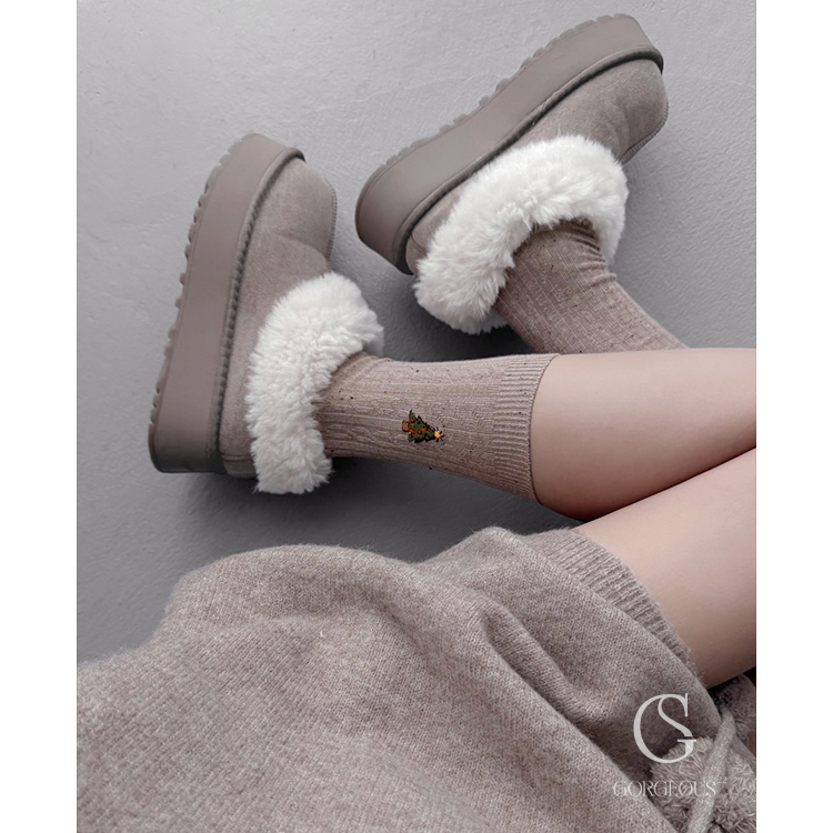 G8461 「X'mas混彩羊毛襪」