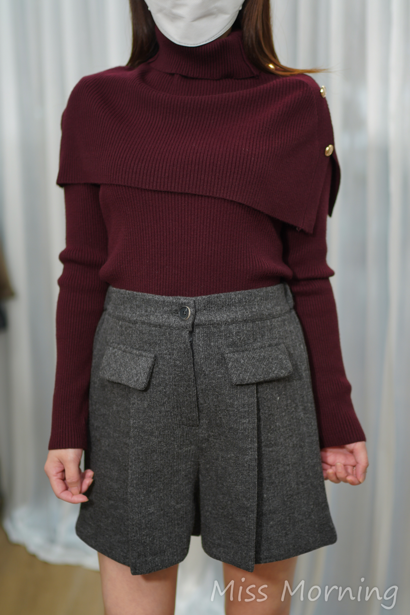 斗篷一套兩件彈彈上衣(14993)