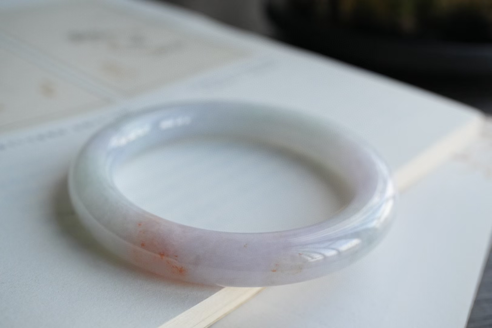 冰糯飄黃翡圓條手鐲,天然翡翠A玉, 緬甸玉, Jade, Jadeite