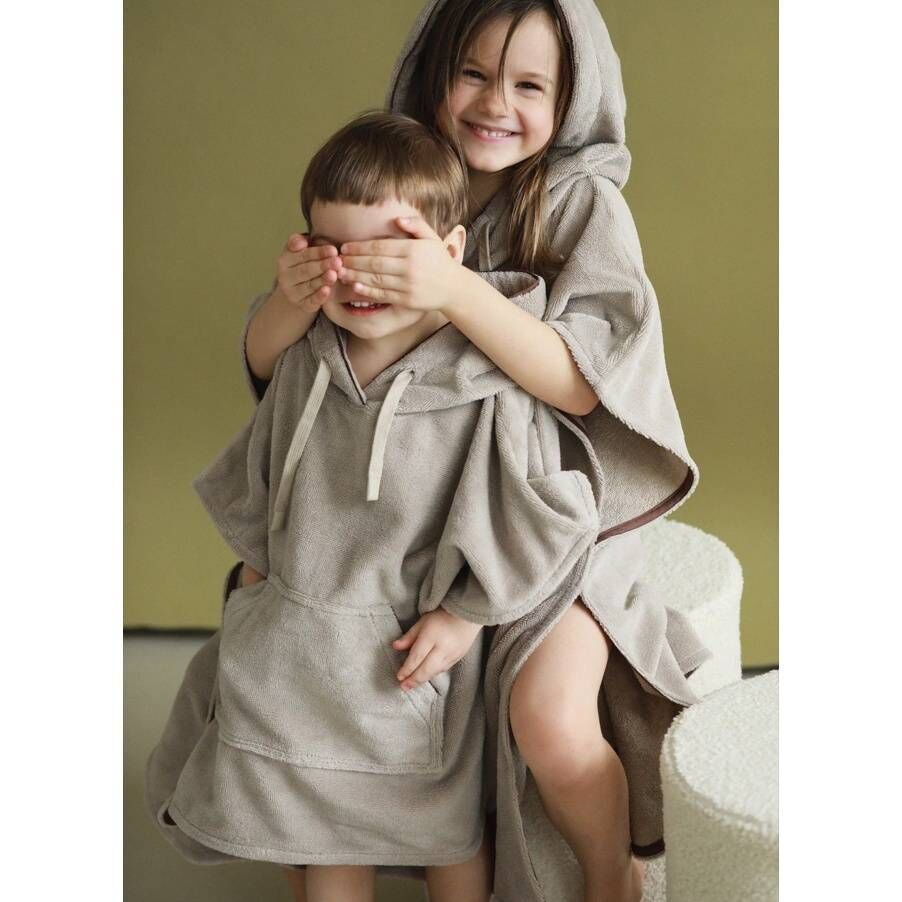 Everyday by Roberta 竹纖維連帽斗篷浴袍 Bamboo-Cotton Poncho - taupe