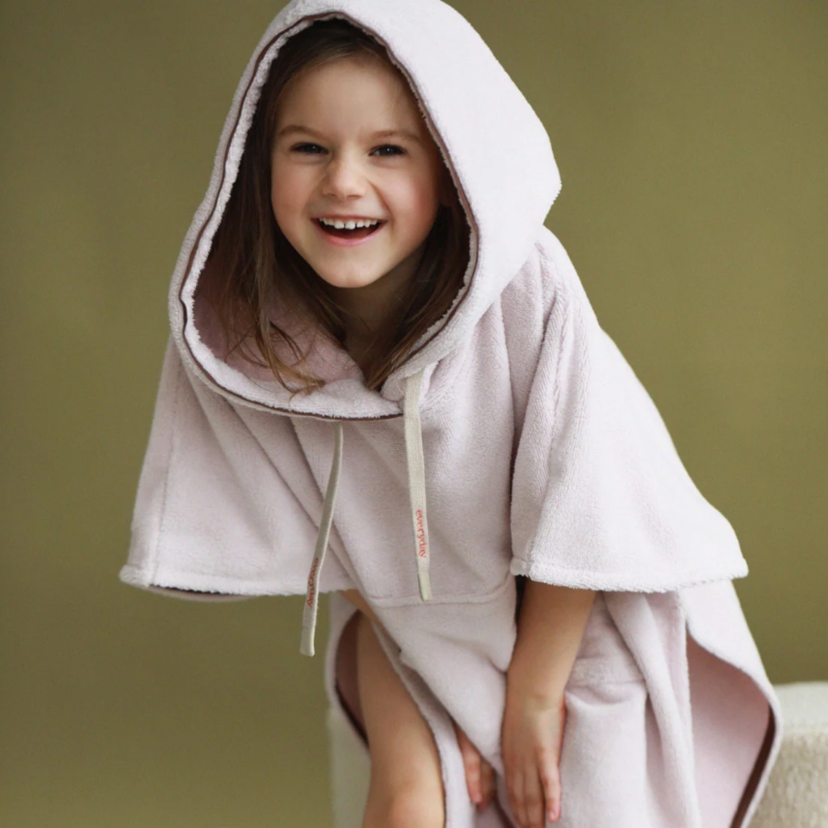 Everyday by Roberta 竹纖維連帽斗篷浴袍 Bamboo-Cotton Poncho - dusty pink