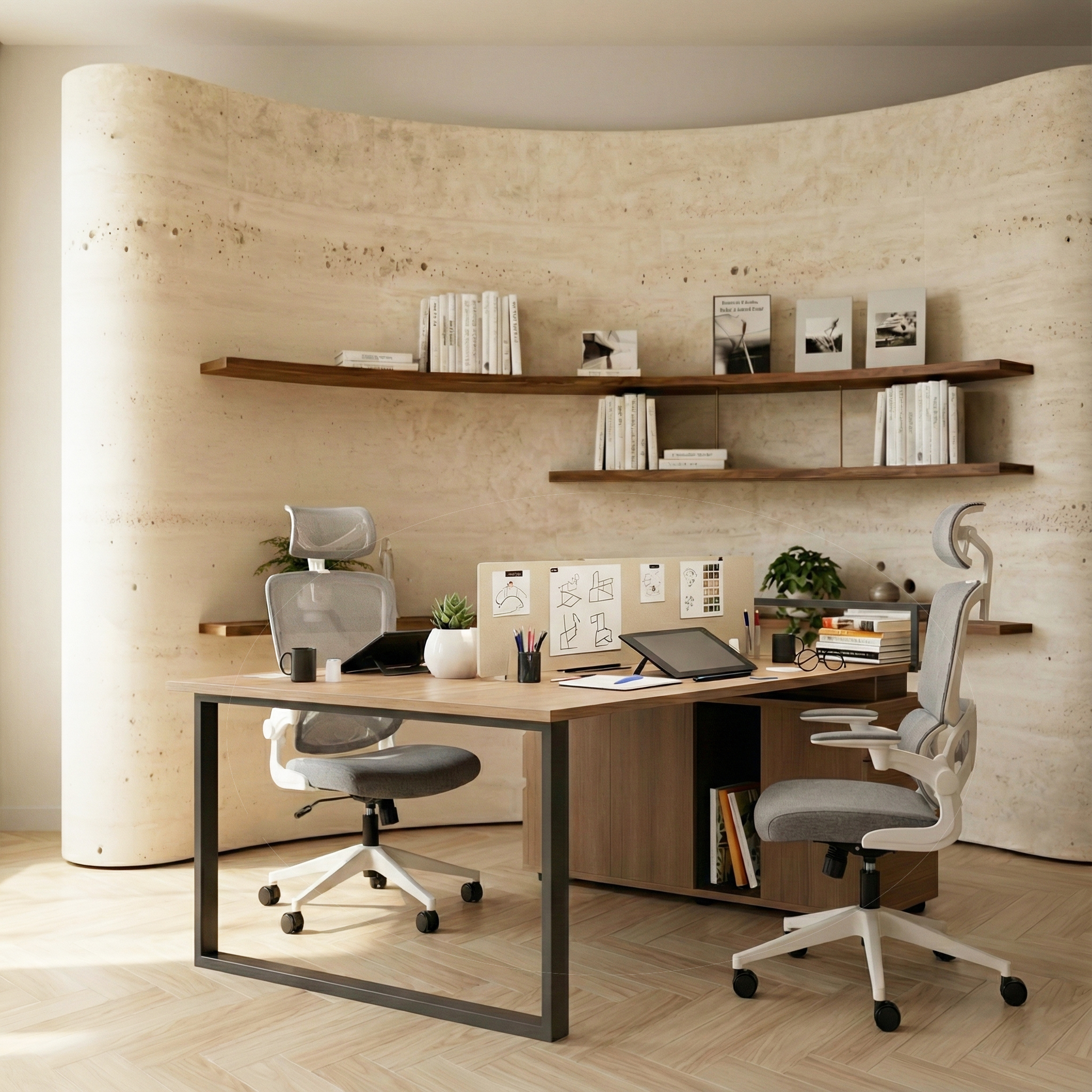 布魯斯2人辦公桌