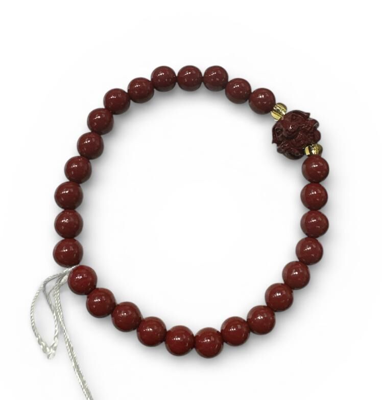 HKHF1222-011 狗 -6mm硃砂手串手圍16cm(經師傅開光) (A11)