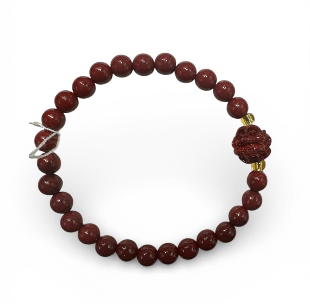 HKHF1222-009 猴 -6mm硃砂手串手圍16cm(經師傅開光) (A9)