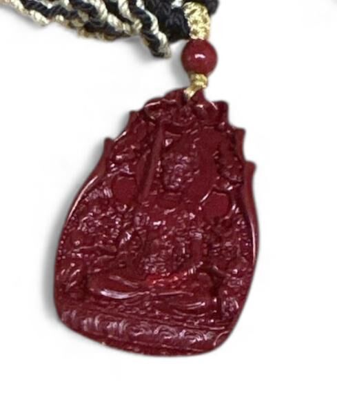 HKHF1222-014 硃砂佛牌 八大守護神-不動尊:雞(經師傅開光)尺寸約:3x4.5mm (A14)