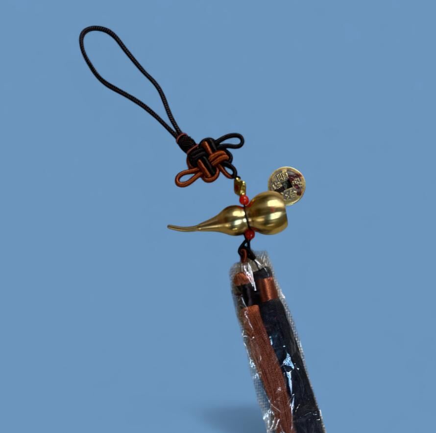 HKHF1222-042 黃銅葫蘆五帝錢化剎招財掛件(可經師傅開光) (A42)