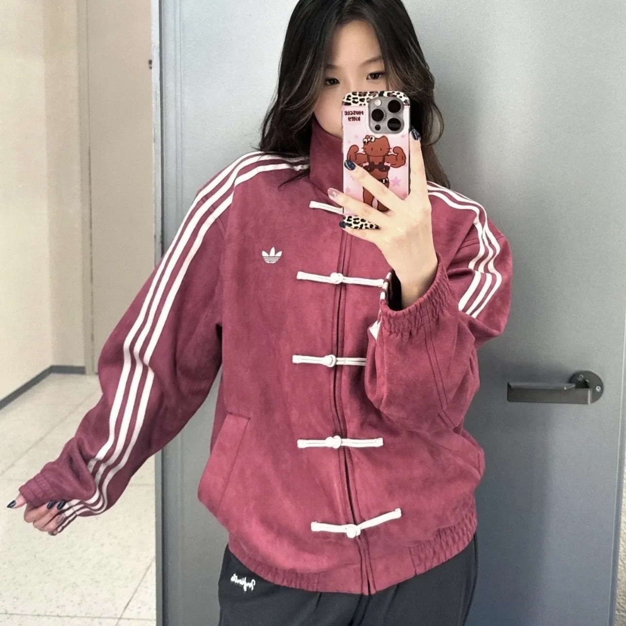 ADIDAS ORIGINALS CTT 3.1 SOFT 復古 磚紅 新中式 唐裝 外套 長袖 夾克 愛迪達 KR0294