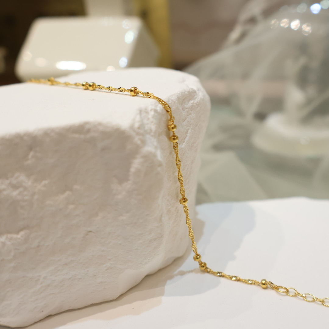 細緻轉光小金珠手鍊