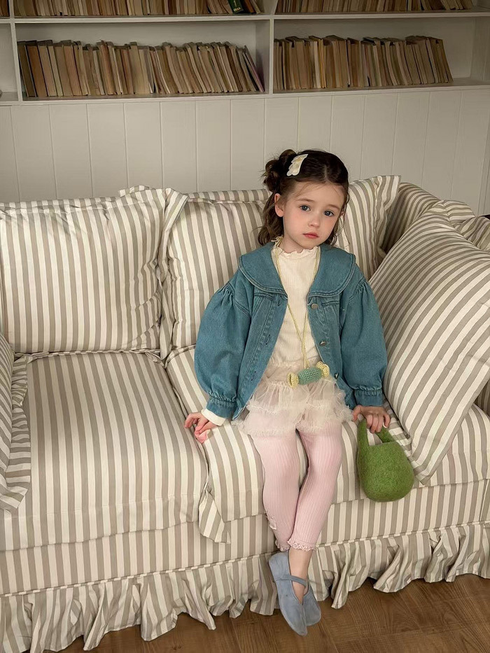 正韓春aiai 可愛澎袖牛仔外套