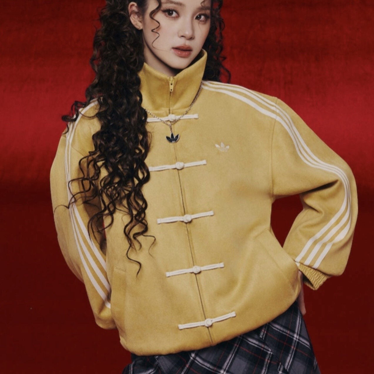 ADIDAS ORIGINALS CTT 3.1 SOFT 薑黃 新中式 唐裝 外套 長袖 夾克 愛迪達 KT3851