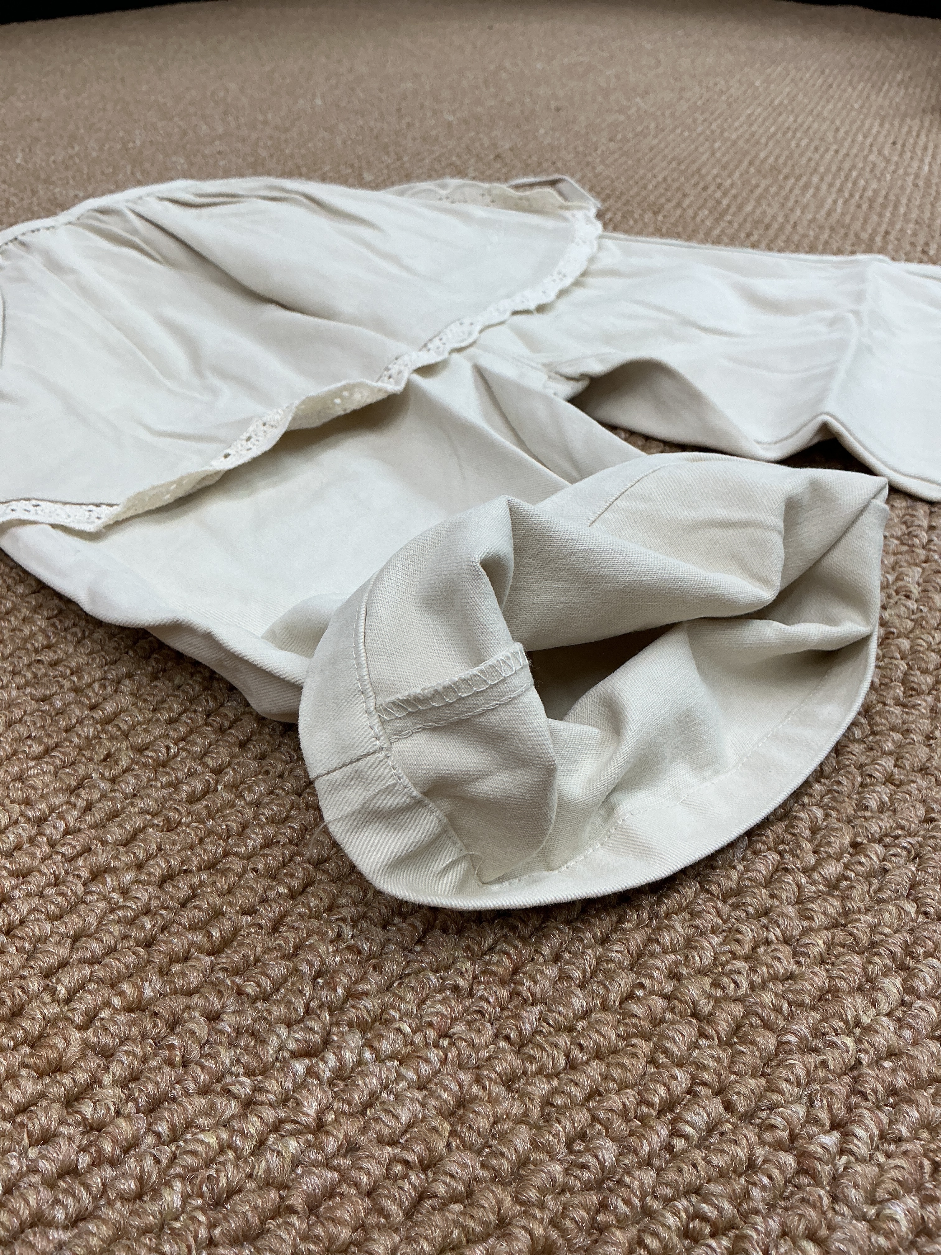 A03941花邊屁簾休閒寬褲